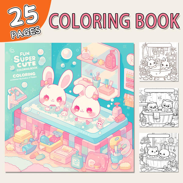 25 pagine di premium spesso libro da colorare di cartoni animati con ricche illustrazioni, taccuino d'arte con illustrazioni su un solo lato, adatto per adulti e adolescenti, ideale per il rilassamento e la creatività, regalo ideale per Ognissanti, Ringraziamento, Natale e altre feste