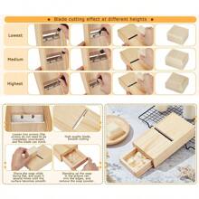 1set Soap Slicer With Drawer, Wooden Slab For Soap Bars,Wood Soap Beveler Plane,Tool For Refining Soap, Wooden Soap Digger, Soap Scraper, DIY Soap Finishing Tool And Valentine's Day Candle Production, Valentine's Day Weddings, Birthdays, Summer Or Winter Home And Bathroom Decoration,Soap Candle Making Tools DIY Art Craft,For Soap Makers & Crafters DIY - Multicolor - View 8
