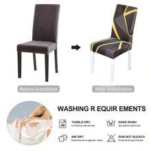 Milk Silk Chair Cover, Printed Stretch Dining Chair Slipcover, Protective Covers For Home, Hotel, Restaurant, Wedding Events - Decorative Slip-On Cover Protects Chairs From Spills And Stains