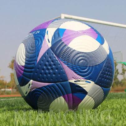 联赛新款5号足球，优质PU皮革，无缝热粘合技术，高弹性，耐磨，易踢，防滑，防爆，成人和青少年专业比赛训练足球，免费球针球网
