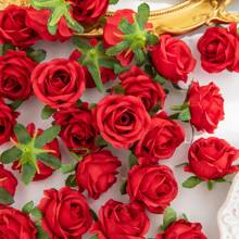 5/10 piezas de cabezas de rosas a la parrilla artificiales para decoraciones de primavera y otoño, para bodas, jarrones, hogar, comedor, dormitorio, cocina, decoración de habitaciones, fiestas, cumpleaños y jardín exterior