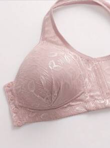 3 Peças Sutiãs Sem Arame Ultramacia de Fechamento Frontal, Roupa Íntima Feminina Respirável