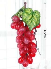 1 pièce Raisin artificiel avec sensation de raisin givré. Grappe de raisin en plastique factice. Accessoire de prise de vue. Décoration murale en rotin. Grappe de raisin. Saint Valentin, cadeau