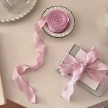 1 pieza-Cinta de cinta plisada de alta gama con volantes elásticos y pliegues de burbuja, cinta de embalaje para caja de pastel de cumpleaños, cinta para envolver regalos, cinta para el cabello, cinta de embalaje para pastel, lazo DIY, ramo de flores, arreglo floral, cinta de satén - Multicolor - Ver 2
