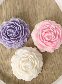 1pc Peony & Chrysanthemum Scented Candle Silicone Mold DIY Floral Fragrance Plaster Diffuser Stone Home Decor Silicone Mold