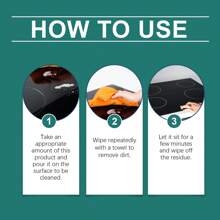 玻璃炉清洁抛光剂，家用厨房清洁电磁炉和陶瓷炉灶，去污（新旧版本随机发货）