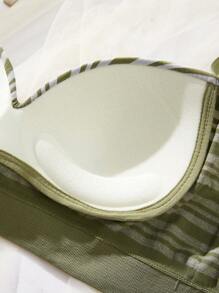 4PCS Women's Solid Color Seamless Lace Lingerie Bra Underwear, Adjustable Back Button, Fixed Stereo Cup, Comfortable Sports Lingerie Bra Without Rims. - Multicolor - View 6