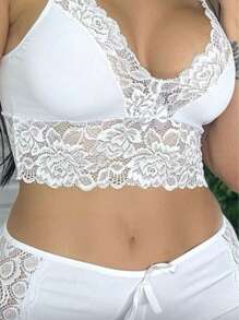 babydoll  mila  feminino com detalhes em renda linha noite pijama curto roupa de dormir