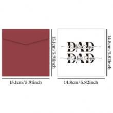 1 张“我爱你父亲”卡片，送给爸爸的可爱父亲节贺卡，送给儿子和女儿的令人印象深刻的父亲礼物，我父亲的赞美卡片 - 彩色 - 查看 2