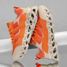 Breathable Comfortable Outdoor Casual Sports Sneakers For Teens And Young Men - Gray orange - View 3