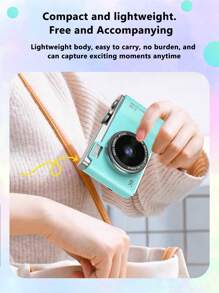 Portable HD Digital Camera ABS CMOS Sensor 8x Optical Zoom Electronic Anti-Shake Front And Rear Dual Camera Shooting Camera,Two Styles ( NO Memory Card And With 32G Memory Card), Suitable For Parties, Travelling, Recording Life - Multicolor - View 9