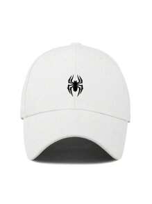1 Pc Men's Adjustable Spider Print Casual Minimalist Baseball Cap, Suitable For Daily Wear