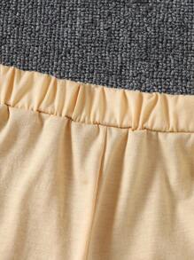 Set casual esterno per ragazze adolescenti, composto da 3 pezzi: top con cappuccio a maniche corte, canotta con stampa a cuori e pantaloncini con stampa a cuori, outfit di moda per ragazze
