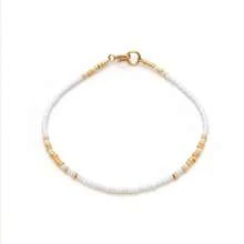 1pc 小众欧美复古风时尚，手工编织米珠女童手链女式小手链波西米亚风，适合节日礼物，日常佩戴 - 彩色 - 查看 6