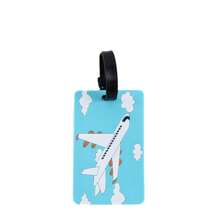 3pcs Fashionable PVC Luggage Tag, Funny Phrase & Cartoon Plane Design, Contrast Color Unisex Practical Luggage Accessories For Easy Identification At Airport, Write Name On Back To Prevent Loss, Lightweight , Party Gift, Christmas, Halloween, Birthday Gift - Multicolor - View 4
