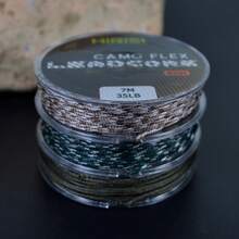 HIRISI Carp Fishing Tackle Line 35LB 7M Make Carp Hair Rigs 3 Color Braided Lead Line - Olive Green - View 3