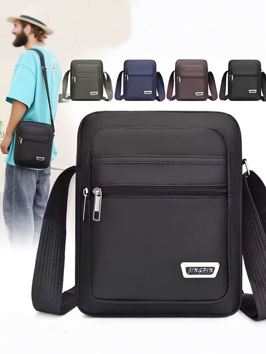 Leisure Large Capacity Multi-Layer Waterproof Cross Body Bag, Men's And Women's Business Bag (Pull Head Direction Random)Use(Logo Letters Random)