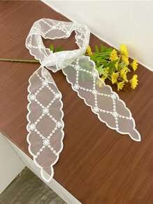 1pc Women's Extra Long Lace Headband, Simple & Sweet Polyester Lace Hairband, Beach Accessories, Can Be Used As Hair Tie, Necklace, Fashion Apparel Accessory, Can Also Be Used As Belt Or Bag Charm Turban Headband Sweatband
