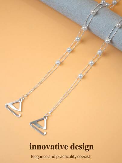 金属水钻肩带，胸罩肩带配件，时尚可调节隐形肩带，适合露肩上衣，适合狂欢