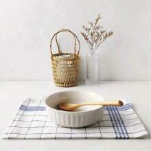 4/6/8/12 Pcs Rags, 2 Colors Kitchen Tea Towels, Creative Napkin Classic Plaid Rectangular Cotton And Linen Fabric Home Kitchen Fabric Napkin Placemat Tea Towel Home Supplies Grid KitchenTowels,Fabric Stripes And Checkered Kitchen Towels, - Multicolor - View 3