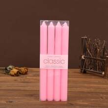 4pcs 2.2cm Diameter Straight Stem Candles, 25cm European Style Long Stem Candles For Home, Romantic Candlelight Dinner, Wedding, Birthday, Valentine's Day Decoration - Red, White, Black, Green, Yellow, Pink, Purple, Blue Gifts Graduation