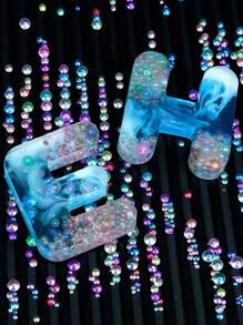 1 pièce/3 pièces Perles de verre Aurores en résine époxy, perles à bulles mini de tailles mélangées pour matériau de remplissage de moule en silicone, fournitures artisanales DIY, fournitures pour la confection de bijoux