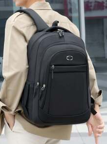 Multi-Functional Backpack For Men, Laptop Backpack, Student Backpack, Bookbag, Black Backpack, Waterproof Large Capacity Super-Sized Carry-On Backpack, Travel Hiking Backpack, Large Backpack, Summer Bag, Vacation Essential, Travel Essential, Laptop Bag, Student Bag - Black - View 4