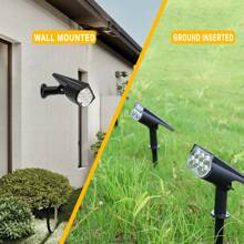 1pc/2pcs Solar Powered Outdoor Waterproof IP65 7 LED Solar Light, Cool White, Warm White Or Color Changing Adjustable Solar Spotlight For Yard, Garden, House, Garage Driveway - Multicolor - View 5