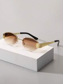 1 件复古无框朋克风格时尚眼镜