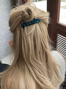 1 件女士多色醋酸纤维发夹，韩式粉色休闲优雅水钻发饰，枕骨半高夹，高端弹簧夹，适合日常佩戴和节日，是送给女性的绝佳礼物 - 彩色 - 查看 2