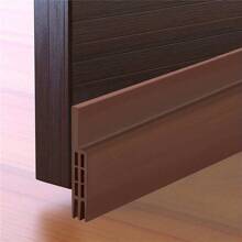1pc Door Draft Stopper, White, Black And Dark Brown Color, Plastic Material, Suitable For Home, Commercial Use And Automotive, Self-Adhesive Rubber Door Seal Strip - Anti-Theft, Soundproof, Windproof, Anti-Collision, Anti-Dust, Applicable For Bedroom And Entrance Doorway