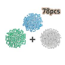 26/78 件 3.8 厘米/1.5 英寸刺绣英文字母熨烫/缝制补丁，服装配饰，夹克，帽子，书籍，背包 - DIY 刺绣贴花 - 多色 - 查看 42