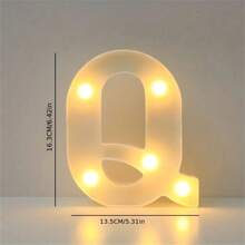 1 个 16 厘米 LED 发光字母灯，有 26 个字母和 10 个数字可供选择，适用于家庭、酒吧、婚礼、生日派对氛围装饰 - 白色 - 查看 21