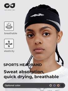 GOLOVEJOY 1 faixa de cabeça para esportes ao ar livre de verão, absorvente de suor, respirável, de secagem rápida, elástica e antiderrapante, para ioga, fitness e ciclismo, bandana de malha versátil de cor sólida