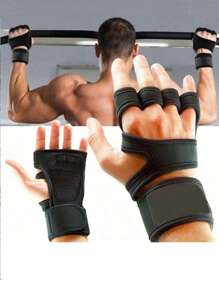 1 Cặp Găng tay thể thao không ngón siêu nhẹ Unisex (Kiểm tra bảng kích thước, đo lòng bàn tay trước khi mua) Găng tay tập luyện mỏng dùng cho cử tạ, tập gym, thể hình, thể hình, tạ tay có móc và khóa dán - màu đen - Xem 10