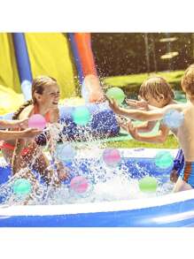 Wiederverwendbare Wasserbälle, selbstschließende nachfüllbare Wasserbälle, weiche magnetische Silikonwasserbälle, Wasserspielzeug, Wasserpark, Sommerfest (Farbe und Stil sind zufällig)