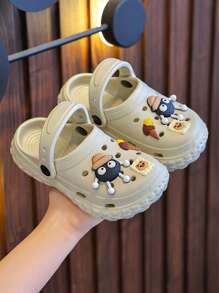 Süße Cartoon Jungen & Mädchen Sandalen, rutschfeste Innen- und Außentagestragen atmungsaktive Cartoon Clogs für Kinder, Sommer