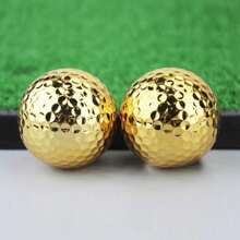 Pelotas de golf chapadas en oro, pelotas de golf chapadas en oro, accesorios de golf - Multicolor - Ver 8