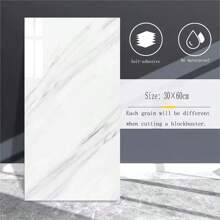 10pcs Self-Adhesive PVC Wall Stickers - Faux Marble Design, Removable, Easy Installation, Suitable For Kitchen, Bathroom, Living Room, Backdrop, Home, Office, Waterproof Wallpaper Wall Decals