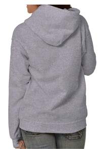 BRISCO BRANDS St Patrick's Day Womens Graphic Fleece Lined Pullover Hoodie Saint Paddy's Day Everyone Loves An Irish Girl Four Leaf Clover Shamrock Ladies Casual Fashion Cotton Printed Thermal Lined Drawstring Hooded Sweatshirt Kangaroo Pocket - Sport Grey - 查看 2