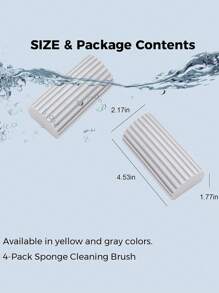 Reusable Cleaning Duster With Sponge - Wet Cleaning Tool For Dusting Blinds, Glass, Baseboards, Vents, Mirrors, Window Tracks