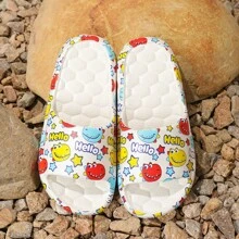 Sandalias de verano vibrantes para damas - De fácil deslizamiento, punta abierta, tacón plano, cómodas y lavables a mano - Adecuadas para todas las estaciones