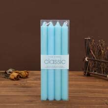 4pcs 2.2cm Diameter Straight Stem Candles, 25cm European Style Long Stem Candles For Home, Romantic Candlelight Dinner, Wedding, Birthday, Valentine's Day Decoration - Red, White, Black, Green, Yellow, Pink, Purple, Blue Gifts Graduation