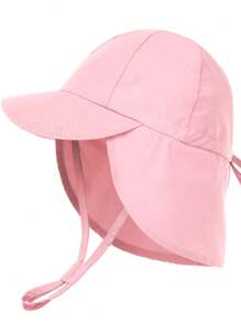 1 件装婴儿防紫外线速干斗篷太阳帽，UPF 50+ - 轻便透气沙滩帽，适合户外游泳、远足和夏季活动 - 粉色 - 查看 6