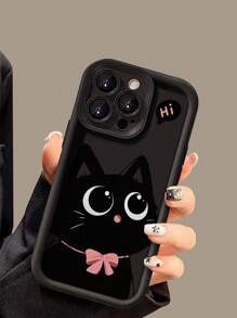 黑猫与蝴蝶结彩绘精致凹陷触感加厚防摔彩绘手机壳兼容 16/ 16 Pro/ 16 Plus/ 16 Pro Max/ 15 Pro Max、Apple P13 手机壳 P14 女款 P11 P16 软壳 P12 防摔 XS.XR /78P.78GES2 Galaxy Redmi 防水防震防刮 - 彩色 - 查看 4