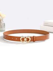 1pc Knitted Twist Double-Ring Decor Fashionable Versatile Women Waist Belt, Suitable For Daily Use