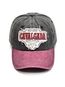 1 pieza Gorra de béisbol estilo callejero informal para pareja con bordado de estampado de letra y estrella, protección UV, visera curvada, tipo gorra de papá, versátil para todas las estaciones