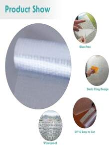 Window Film Static Cling Window Privacy Films Decorative Glass Vinyl Film For Windows Removable Sun Blocking Anti-UV - White - View 7