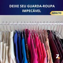 KIT 20 CABIDES CRISTAL Adulto Acrílico Transparente Cabide Reforçado Atacado Organizar Roupas