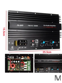 1000W 1 Channel Professional Car Amplifier - Black - View 4